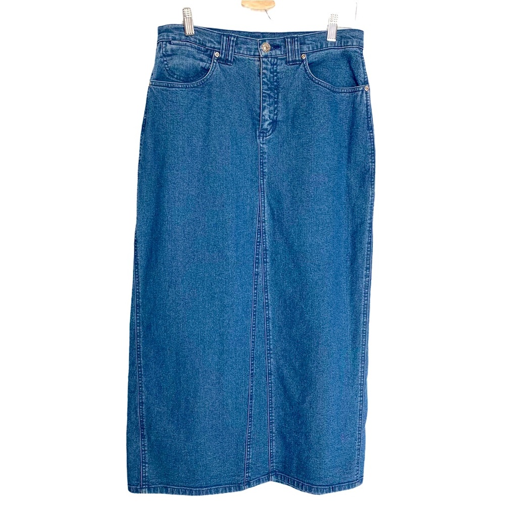 Jean Skirt, midi, medium, denim